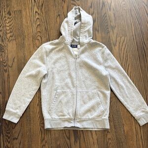 Children’s Place Gray Zip-Up Hoodie Jacket with Ribbed Cuffs